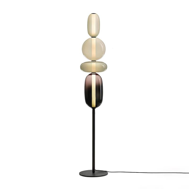 Lampada da Terra in Vetro a Pebble Sovrapposto