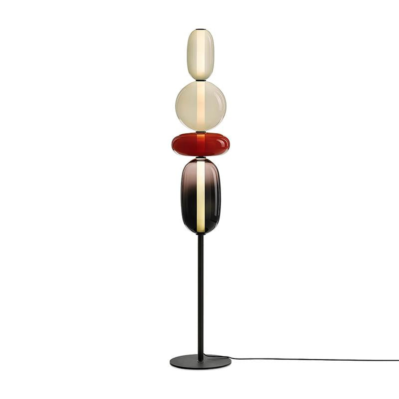 Lampada da Terra in Vetro a Pebble Sovrapposto