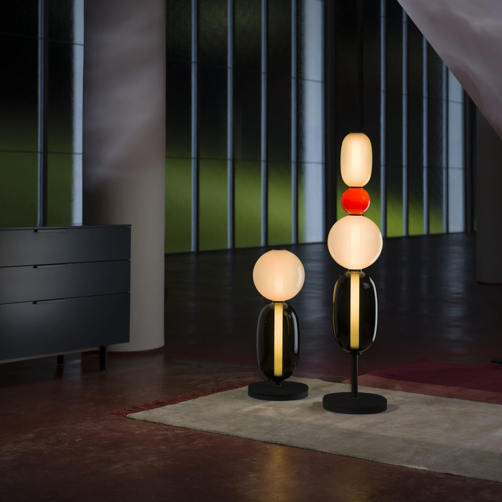 Lampada da Terra in Vetro a Pebble Sovrapposto