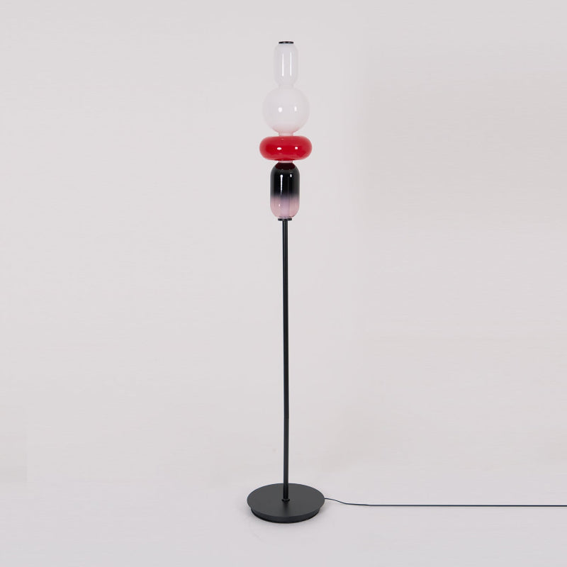 Lampada da Terra in Vetro a Pebble Sovrapposto