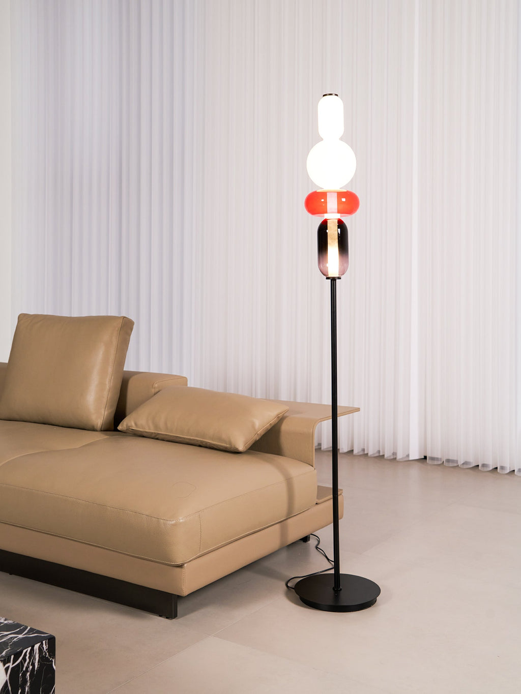 Lampada da Terra in Vetro a Pebble Sovrapposto
