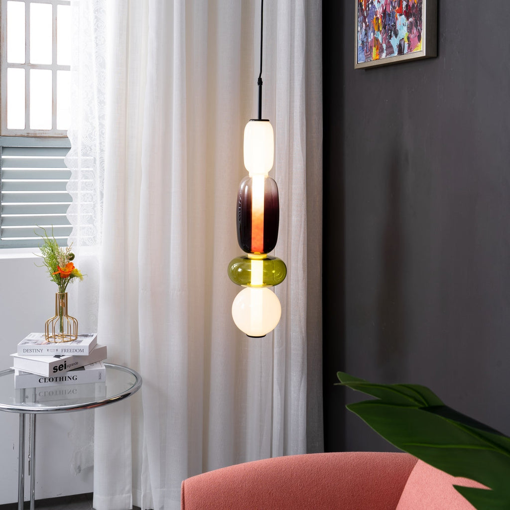 Lampada a Sospensione in Vetro Colorato
