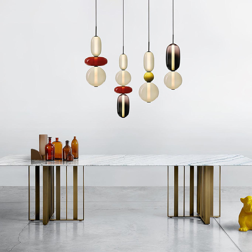 Lampada a Sospensione in Vetro Colorato