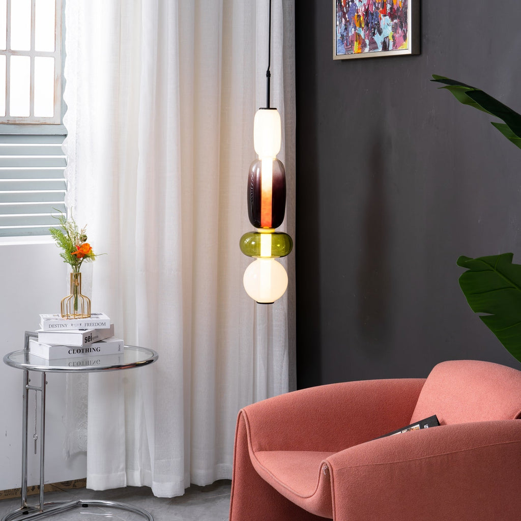 Lampada a Sospensione in Vetro Colorato