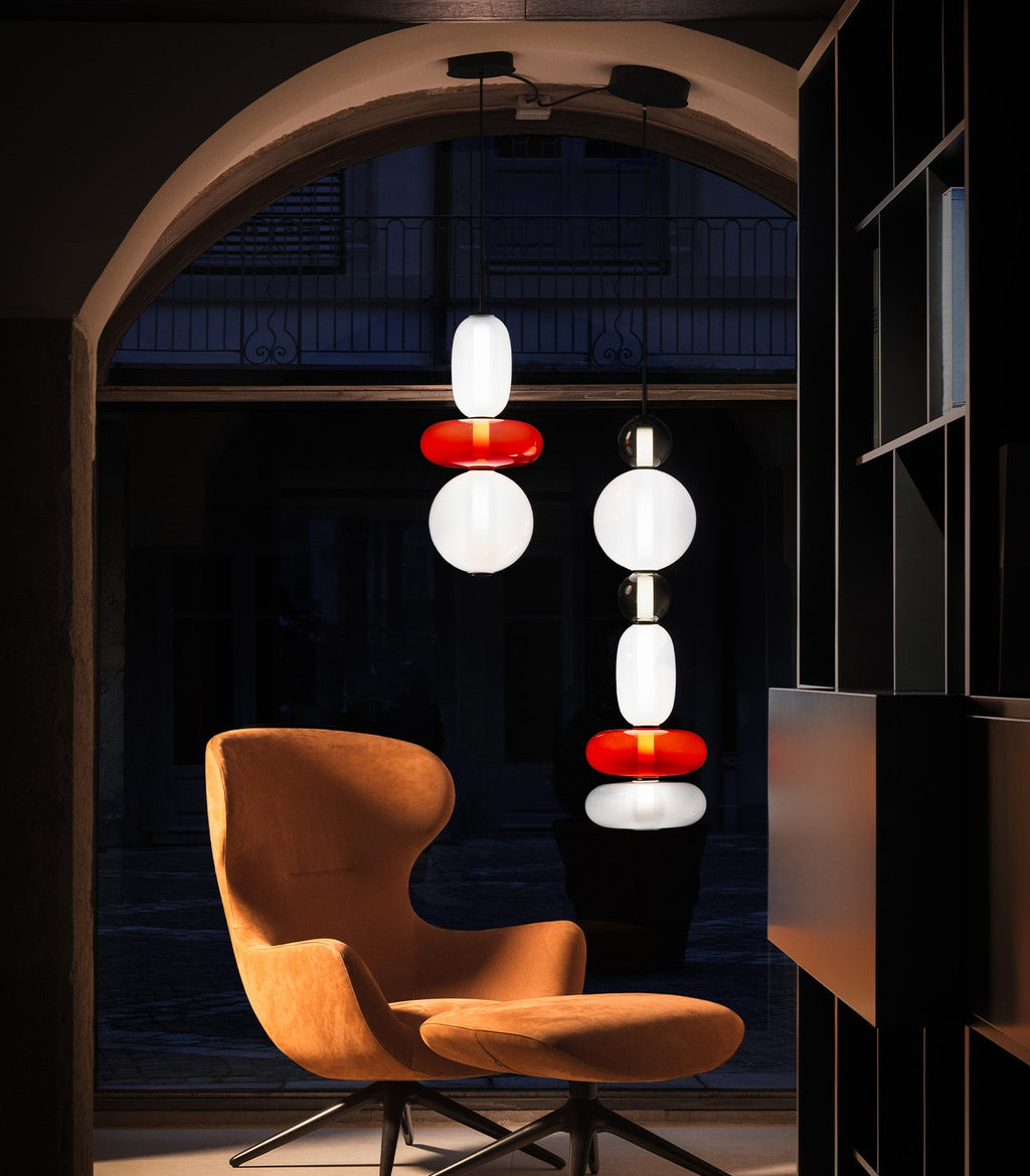 Lampada a Sospensione in Vetro Colorato