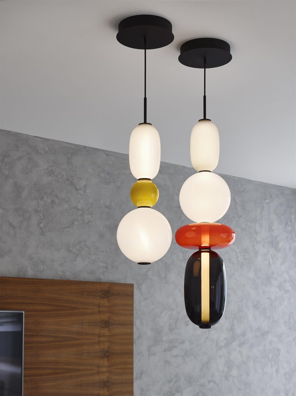 Lampada a Sospensione in Vetro Colorato