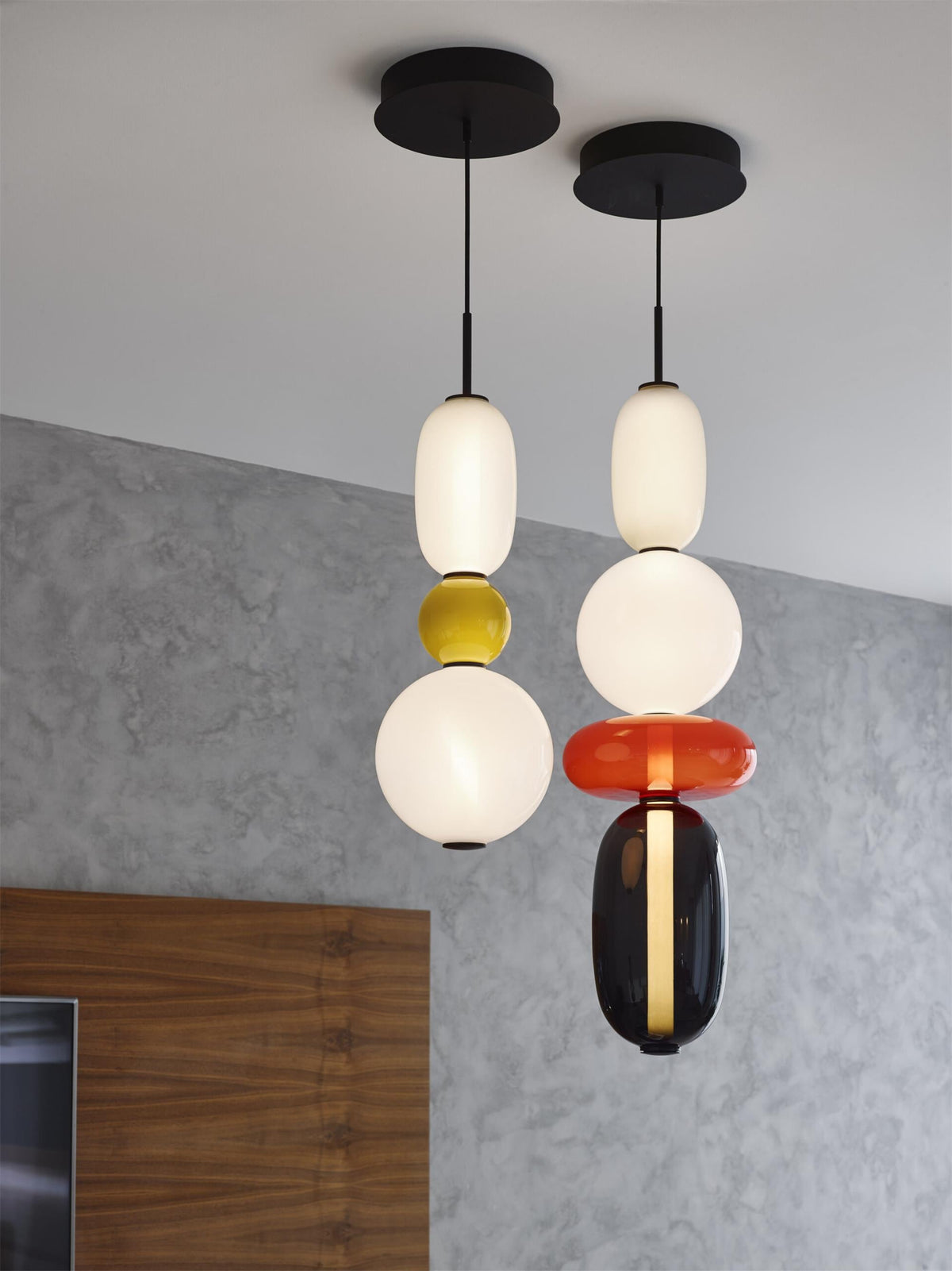 Lampada a Sospensione in Vetro Colorato