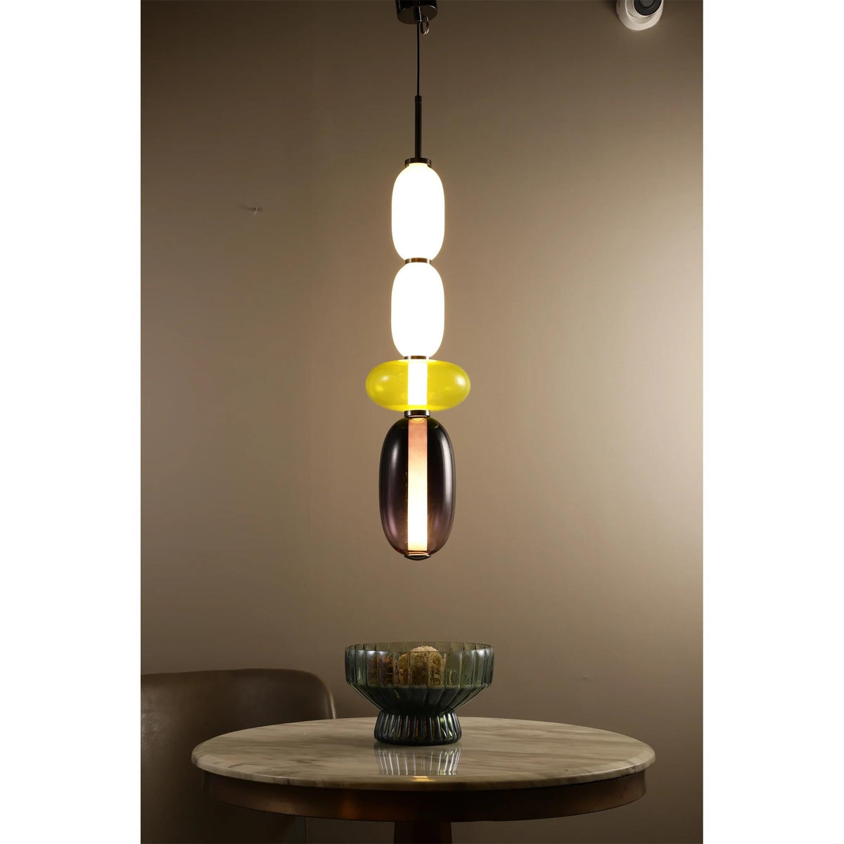 Lampada a Sospensione in Vetro Colorato