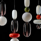 Lampada a Sospensione in Vetro Colorato