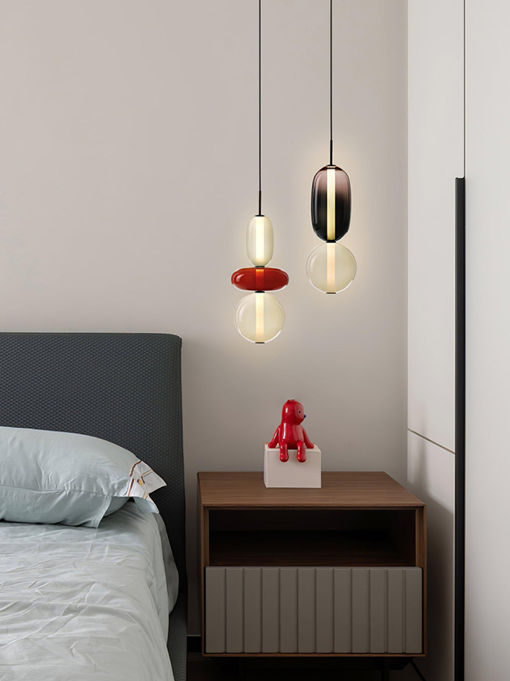 Lampada a sospensione Combo in vetro candito