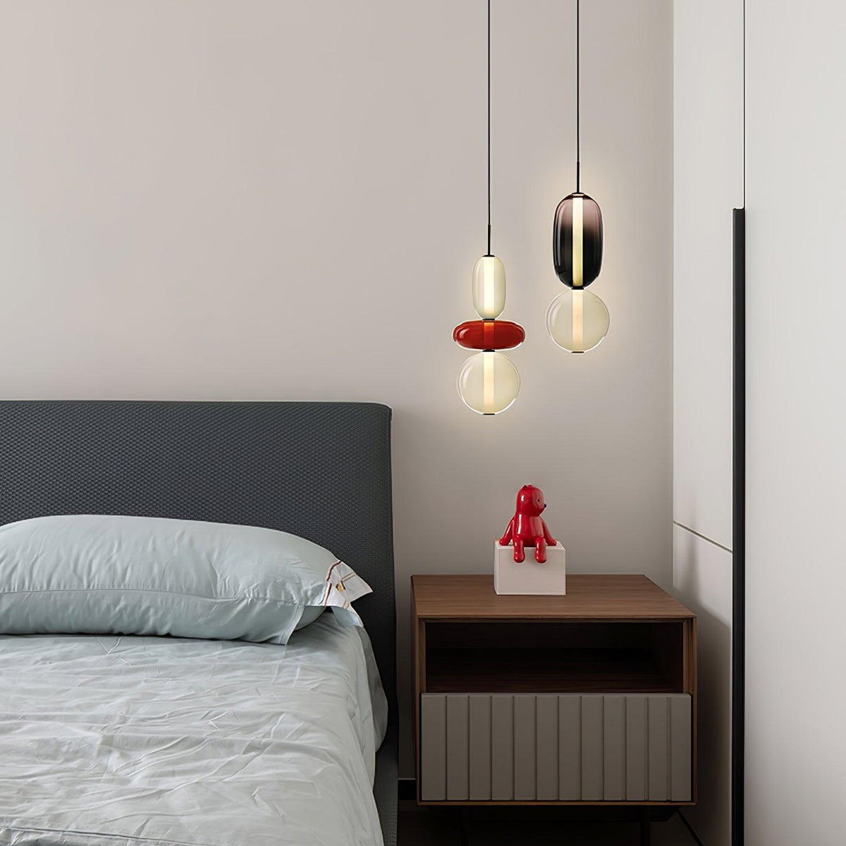 Lampada a sospensione Combo in vetro candito