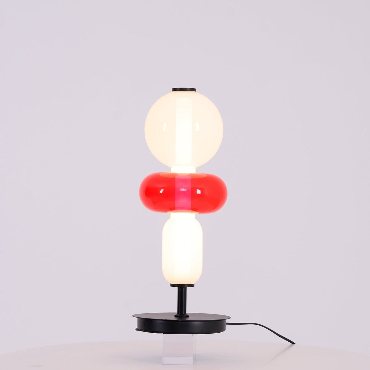 Lampada da Tavolo in Vetro Colorato