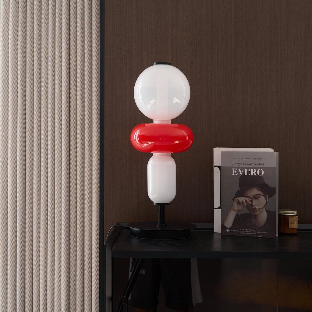 Lampada da Tavolo in Vetro Colorato