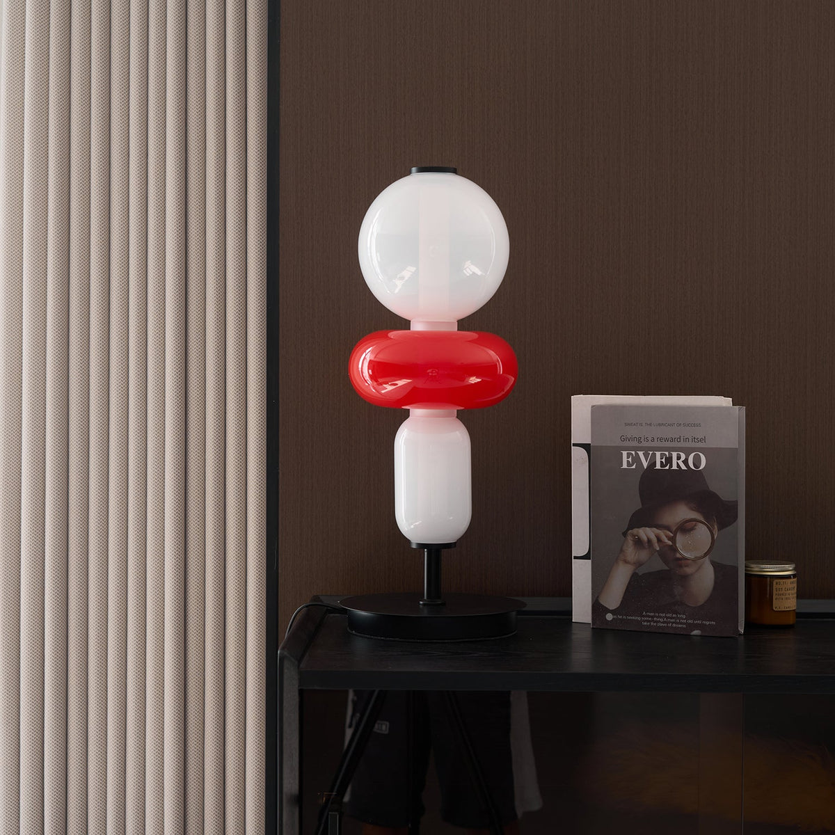 Lampada da Tavolo in Vetro Colorato
