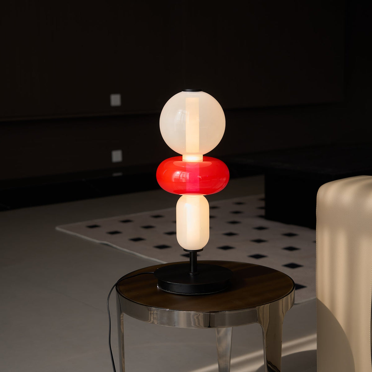 Lampada da Tavolo in Vetro Colorato