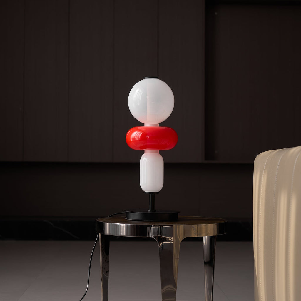 Lampada da Tavolo in Vetro Colorato