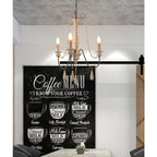 Lampadario a perline in stile candela