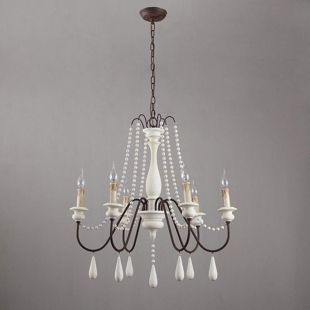 Lampadario a perline in stile candela