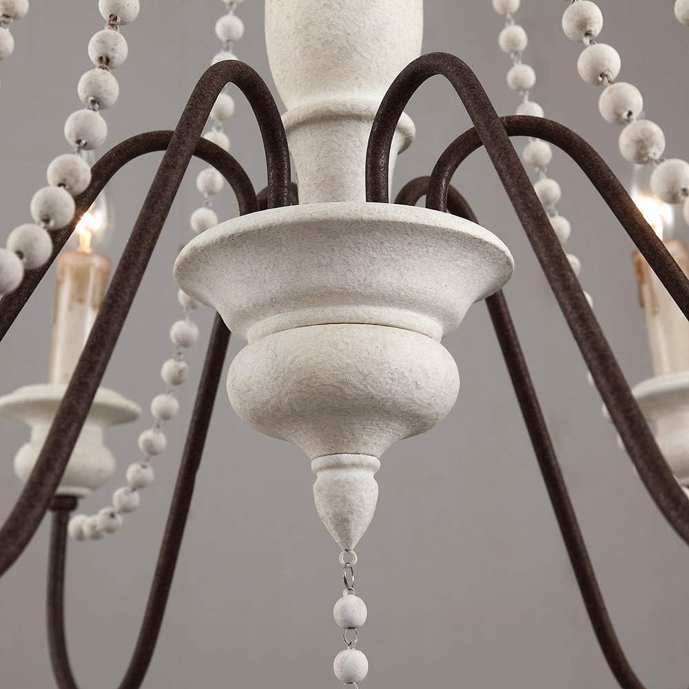 Lampadario a perline in stile candela