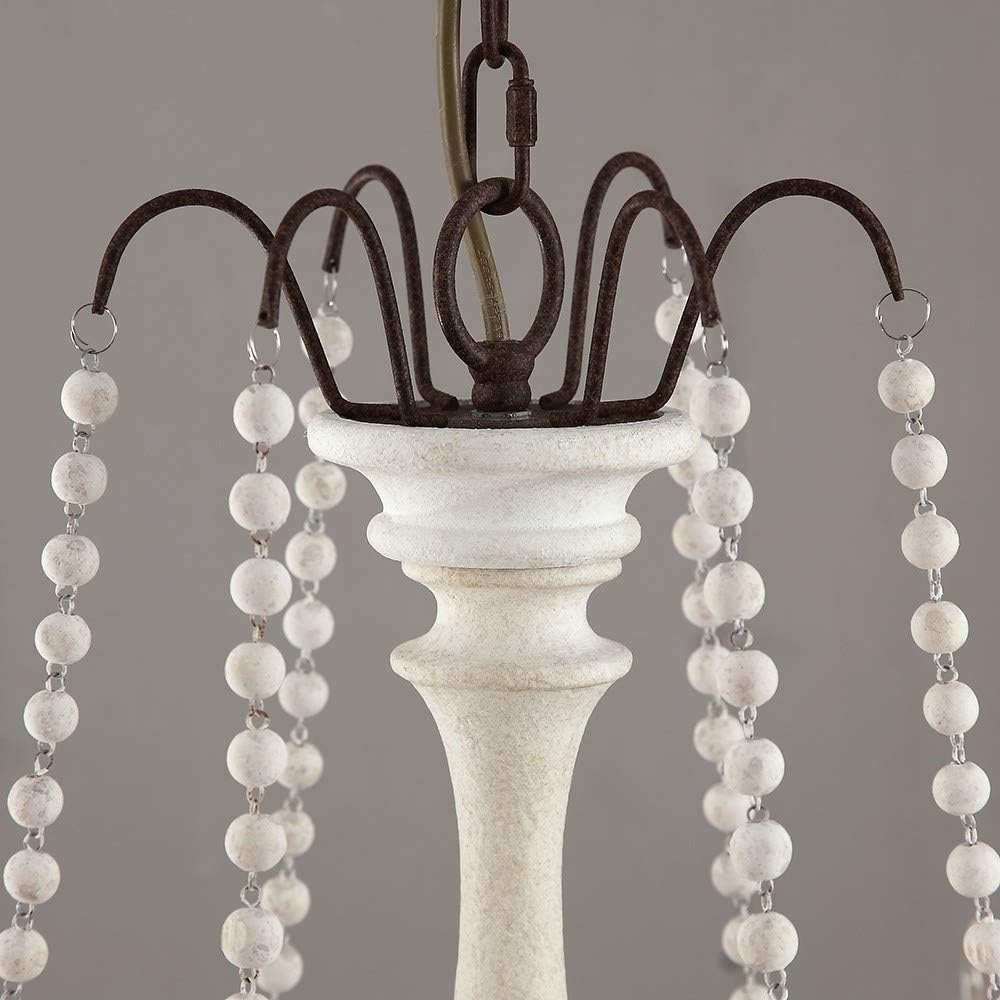 Lampadario a perline in stile candela