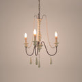 Lampadario a perline in stile candela