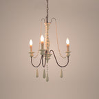 Lampadario a perline in stile candela