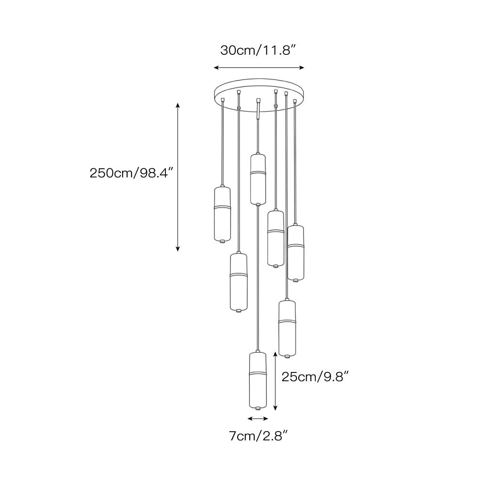 Lampadario Canella Alabastro