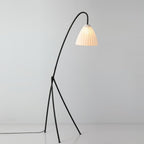 Lampada da terra Caralaven – Struttura in metallo – Beige – 160 cm – Design moderno pieghevole per soggiorno e ufficio