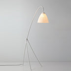 Lampada da terra Caralaven – Struttura in metallo – Beige – 160 cm – Design moderno pieghevole per soggiorno e ufficio