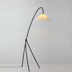 Lampada da terra Caralaven – Struttura in metallo – Beige – 160 cm – Design moderno pieghevole per soggiorno e ufficio