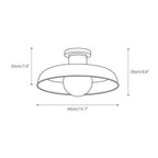 Lampada da soffitto semi flush Cadence in vetro