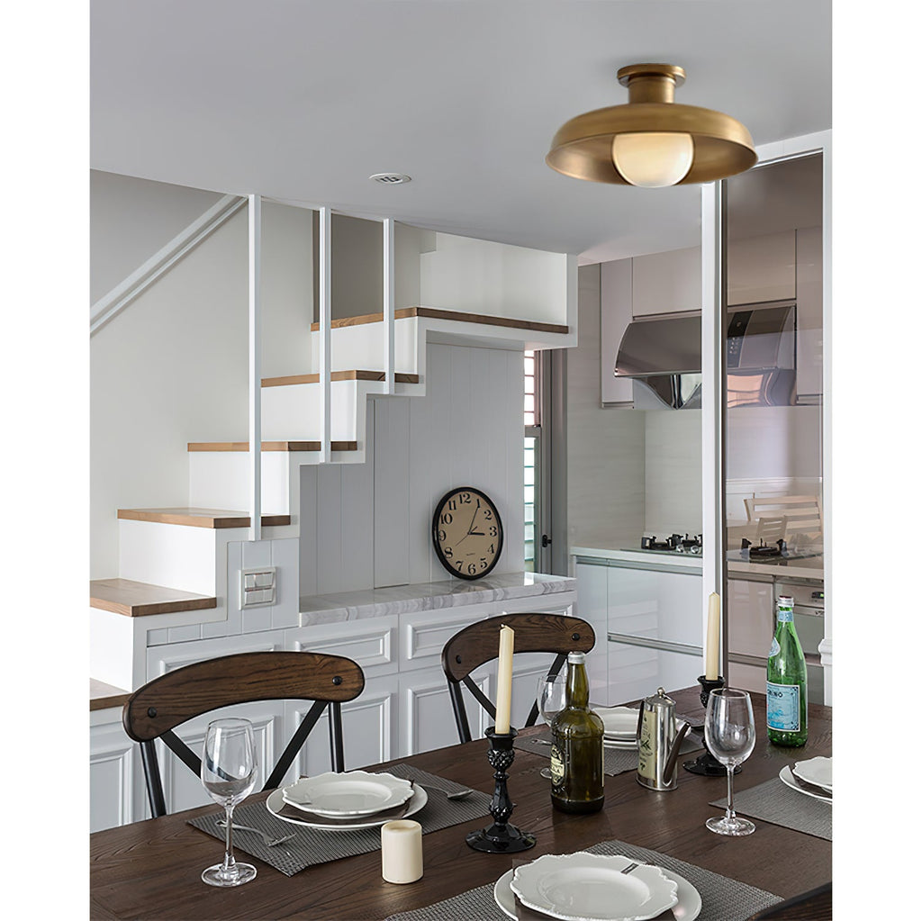 Lampada da soffitto semi flush Cadence in vetro