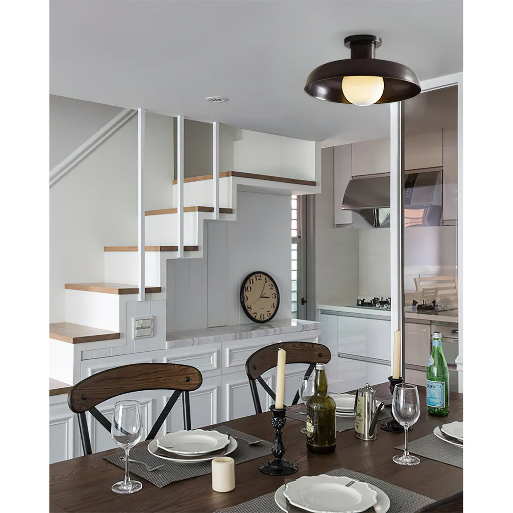 Lampada da soffitto semi flush Cadence in vetro