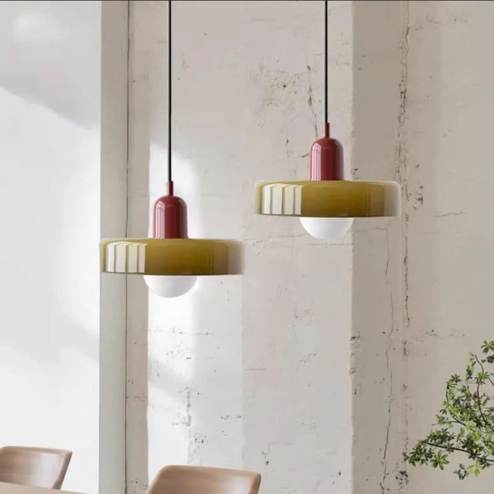 Glarefusion Moderno Lampadario in Vetro LED Stile Bauhaus