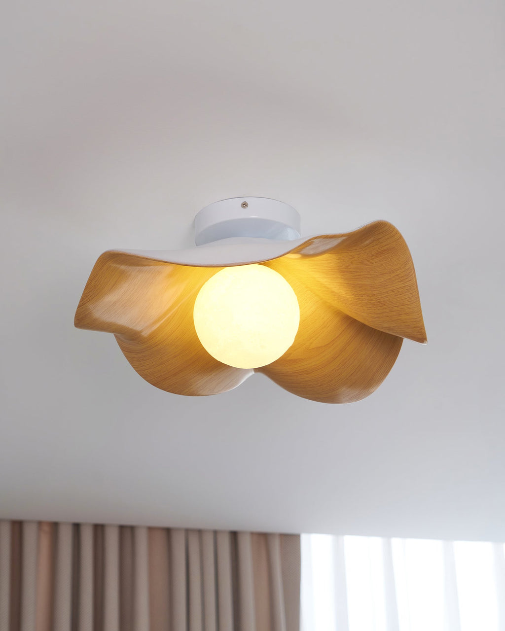 Lampada da soffitto moderna design scultoreo ispirato al legno
