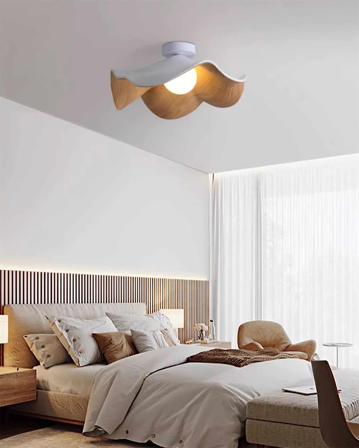 Lampada da soffitto moderna design scultoreo ispirato al legno
