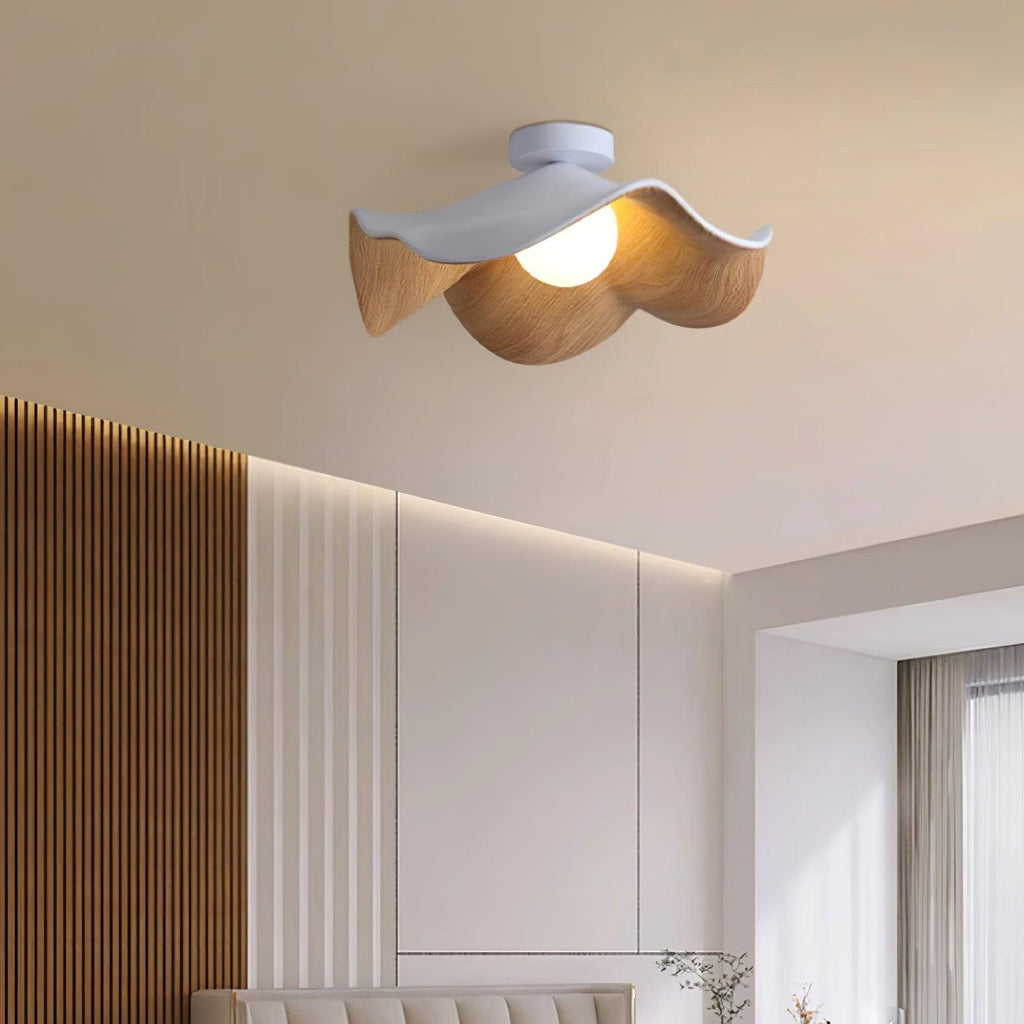 Lampada da soffitto moderna design scultoreo ispirato al legno