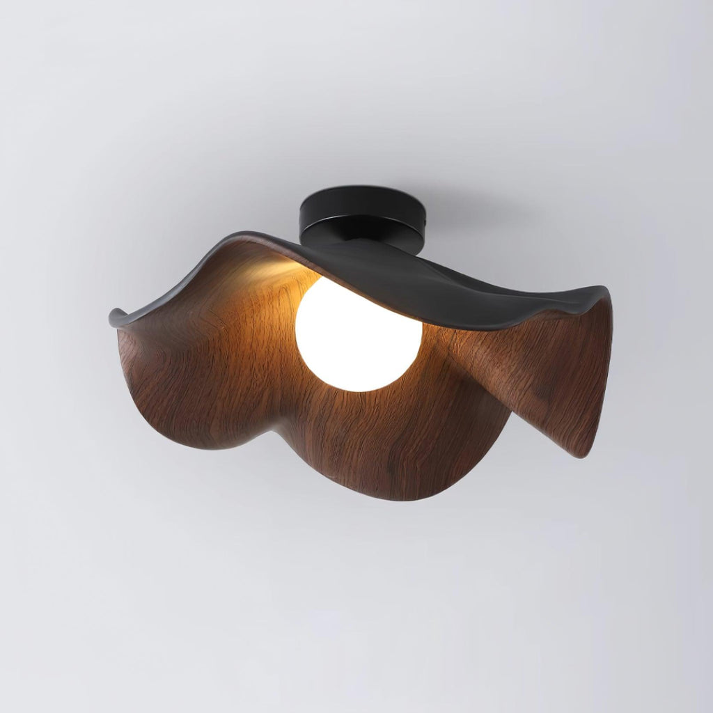 Lampada da soffitto moderna design scultoreo ispirato al legno