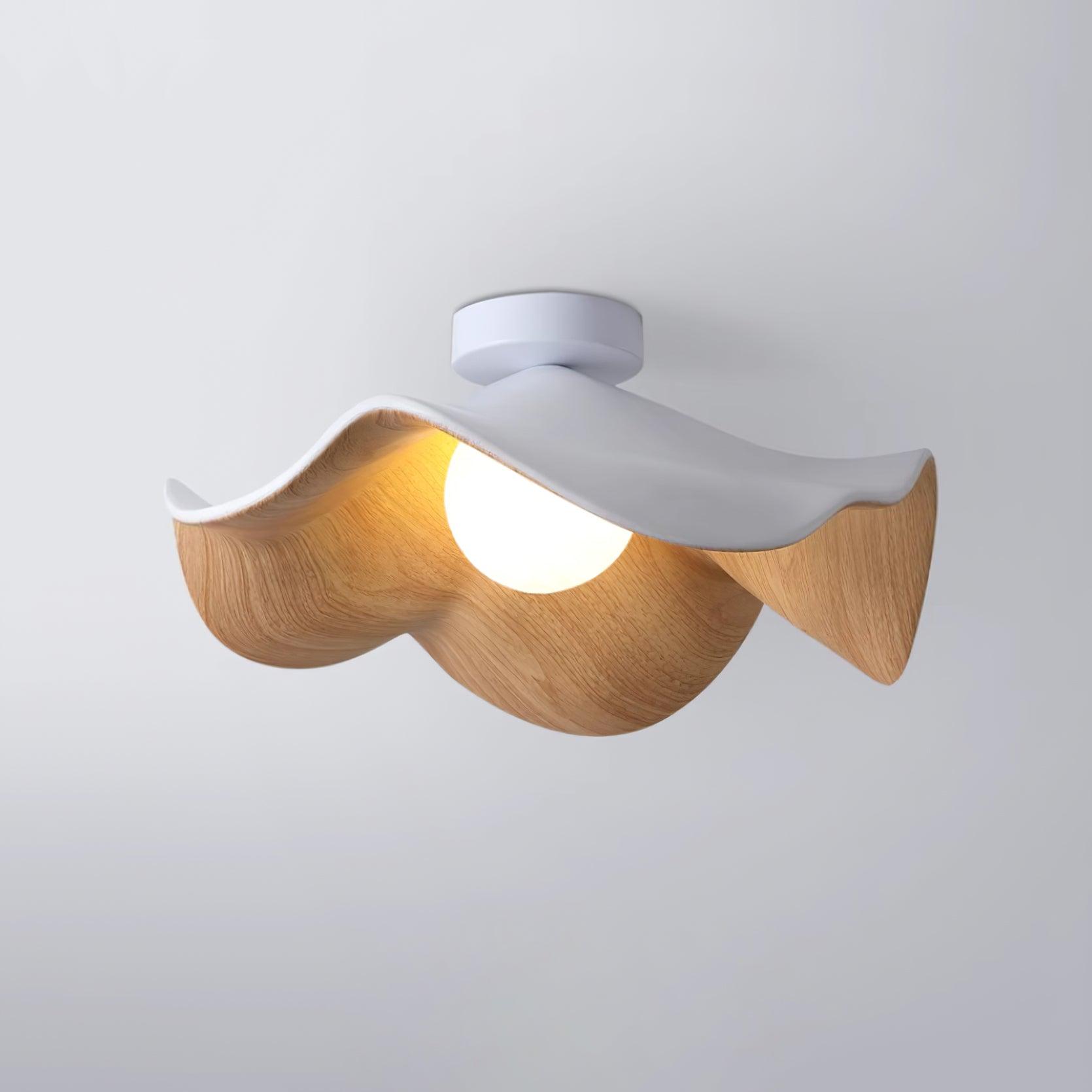 Lampada da soffitto moderna design scultoreo ispirato al legno