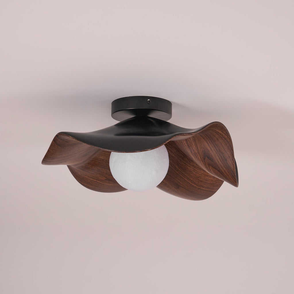 Lampada da soffitto moderna design scultoreo ispirato al legno