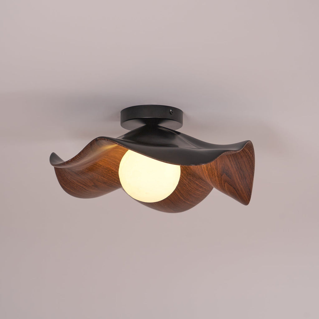 Lampada da soffitto moderna design scultoreo ispirato al legno