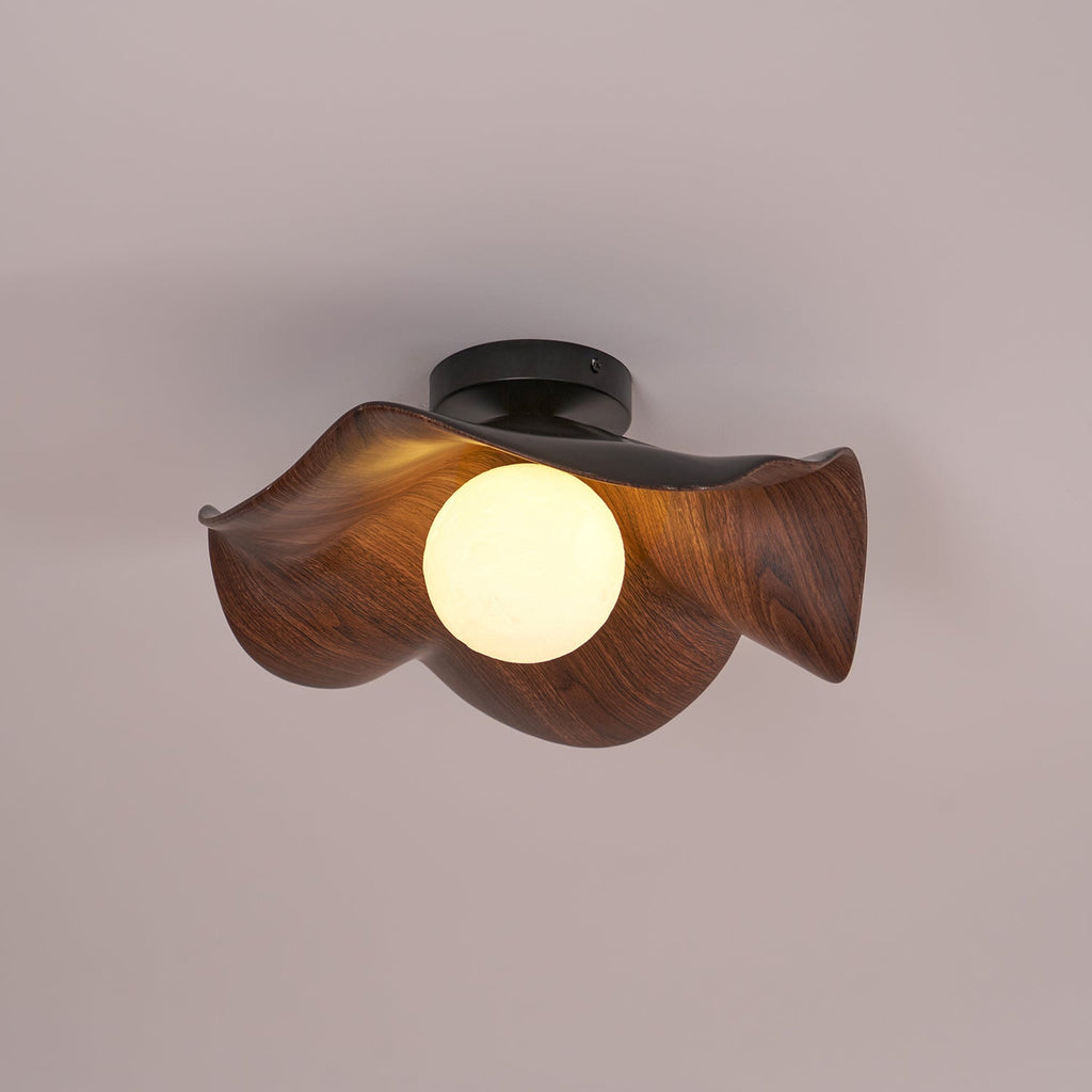 Lampada da soffitto moderna design scultoreo ispirato al legno