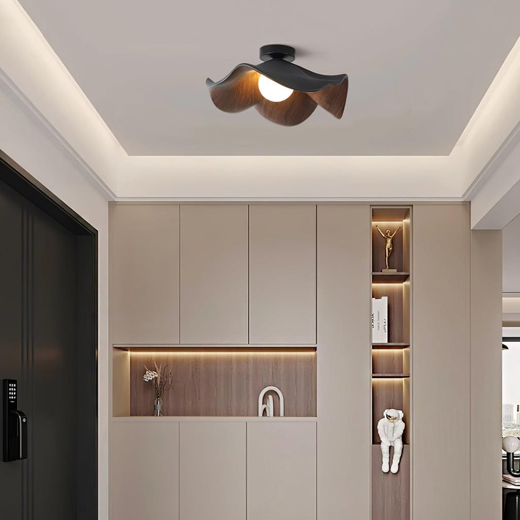 Lampada da soffitto moderna design scultoreo ispirato al legno