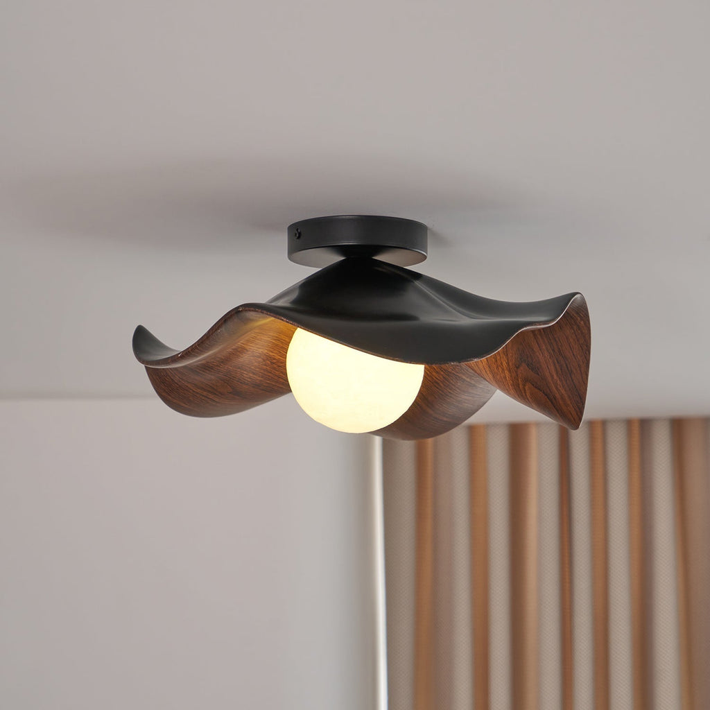 Lampada da soffitto moderna design scultoreo ispirato al legno