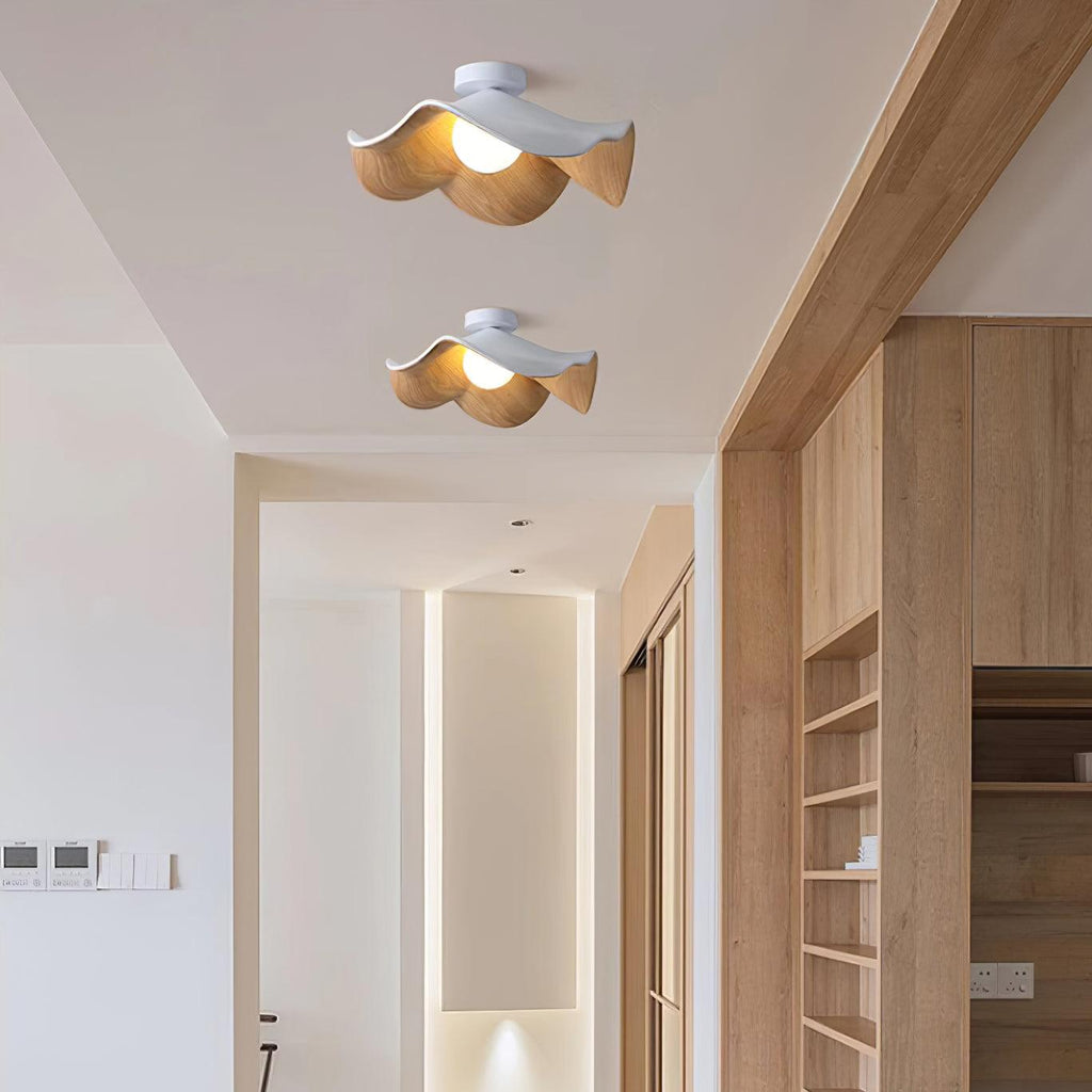 Lampada da soffitto moderna design scultoreo ispirato al legno