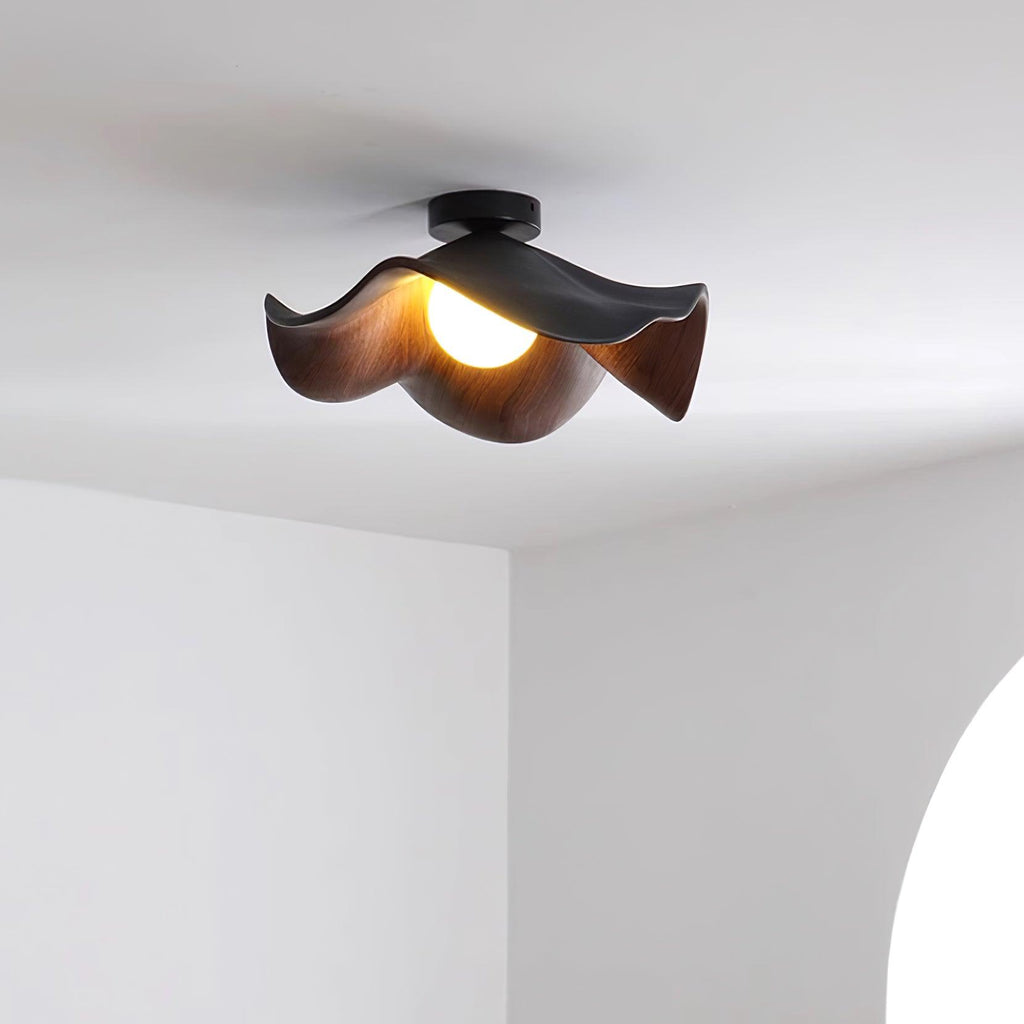Lampada da soffitto moderna design scultoreo ispirato al legno