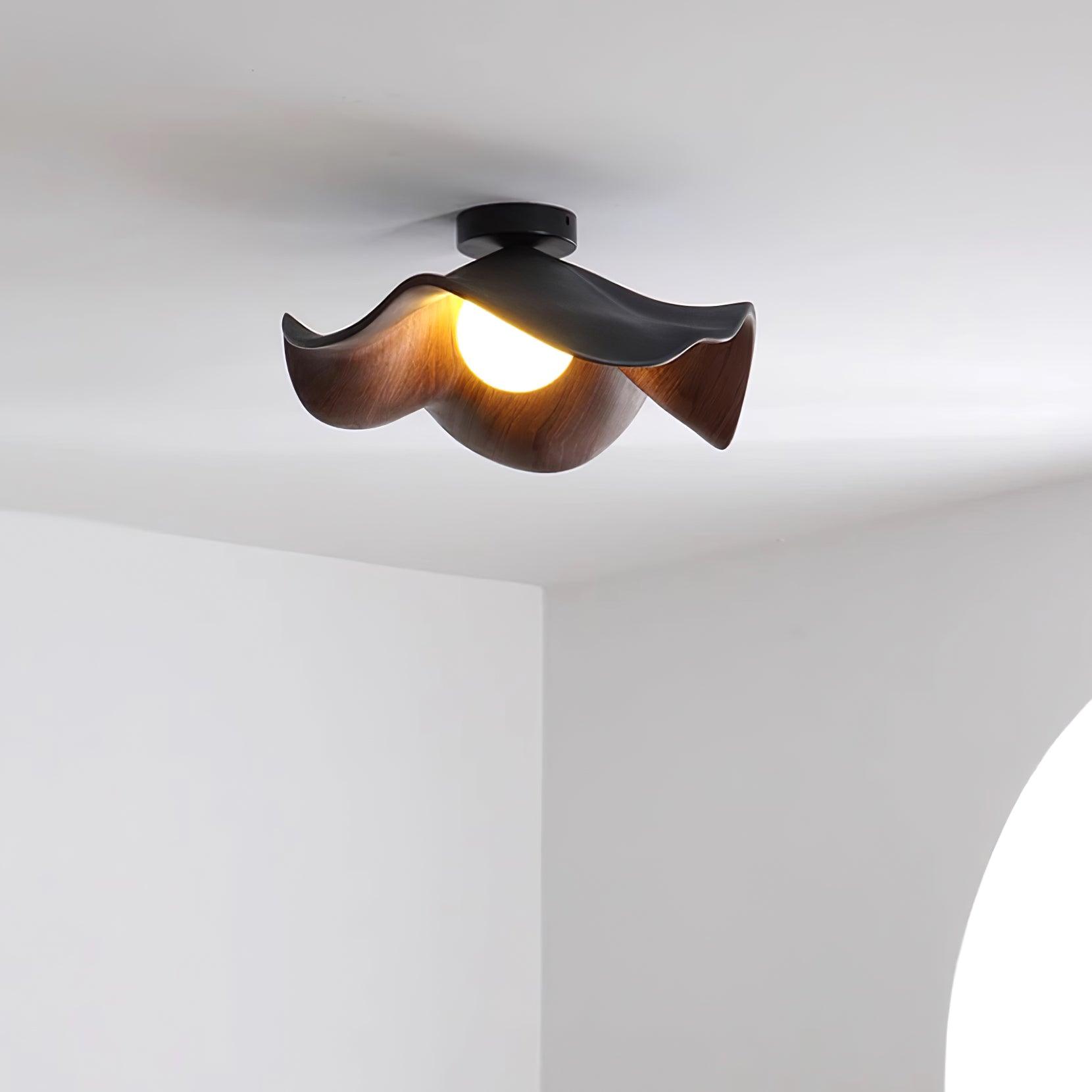 Lampada da soffitto moderna design scultoreo ispirato al legno
