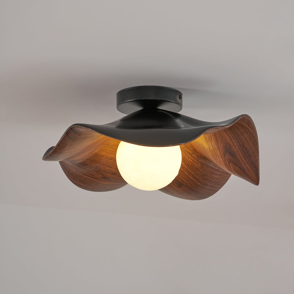 Lampada da soffitto moderna design scultoreo ispirato al legno