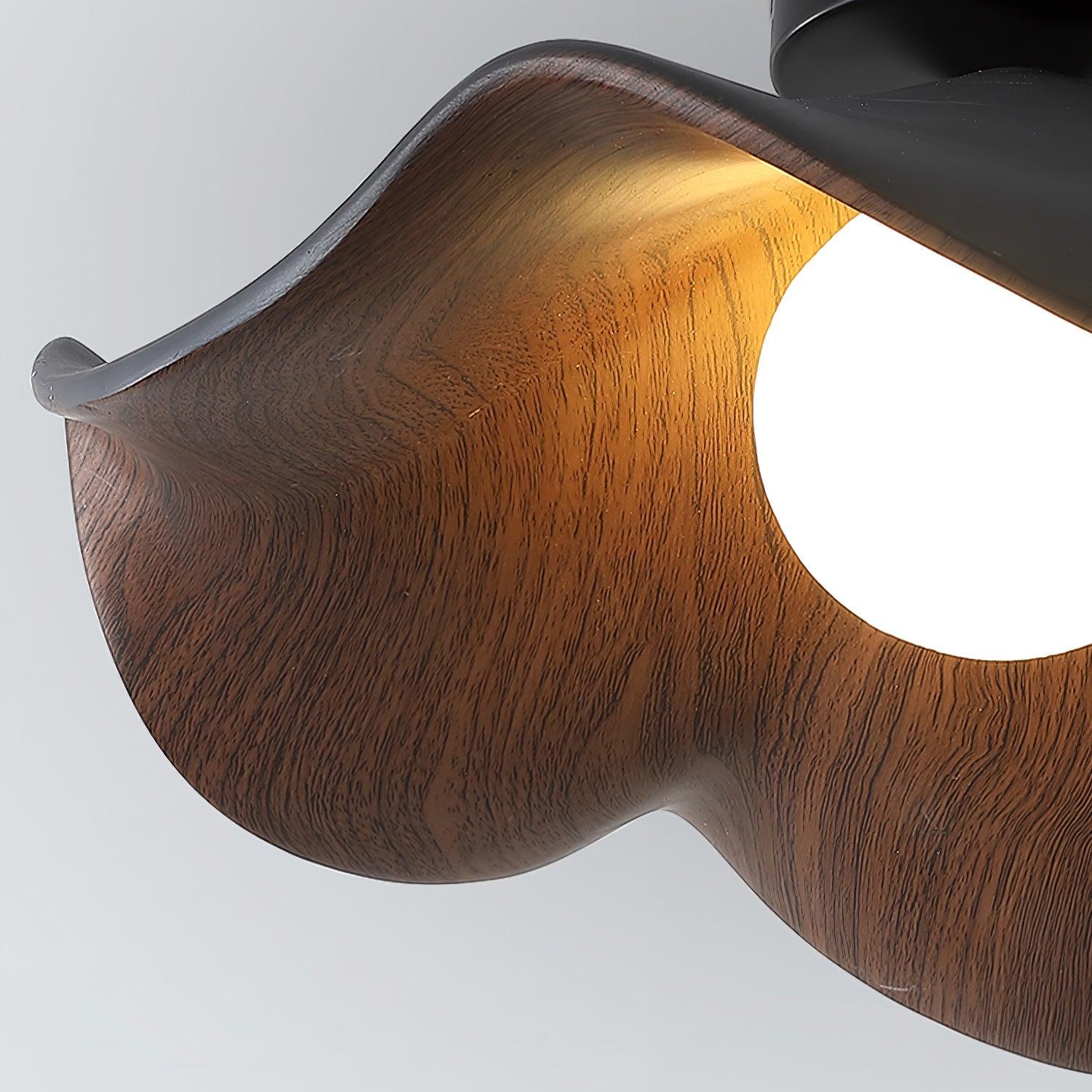 Lampada da soffitto moderna design scultoreo ispirato al legno