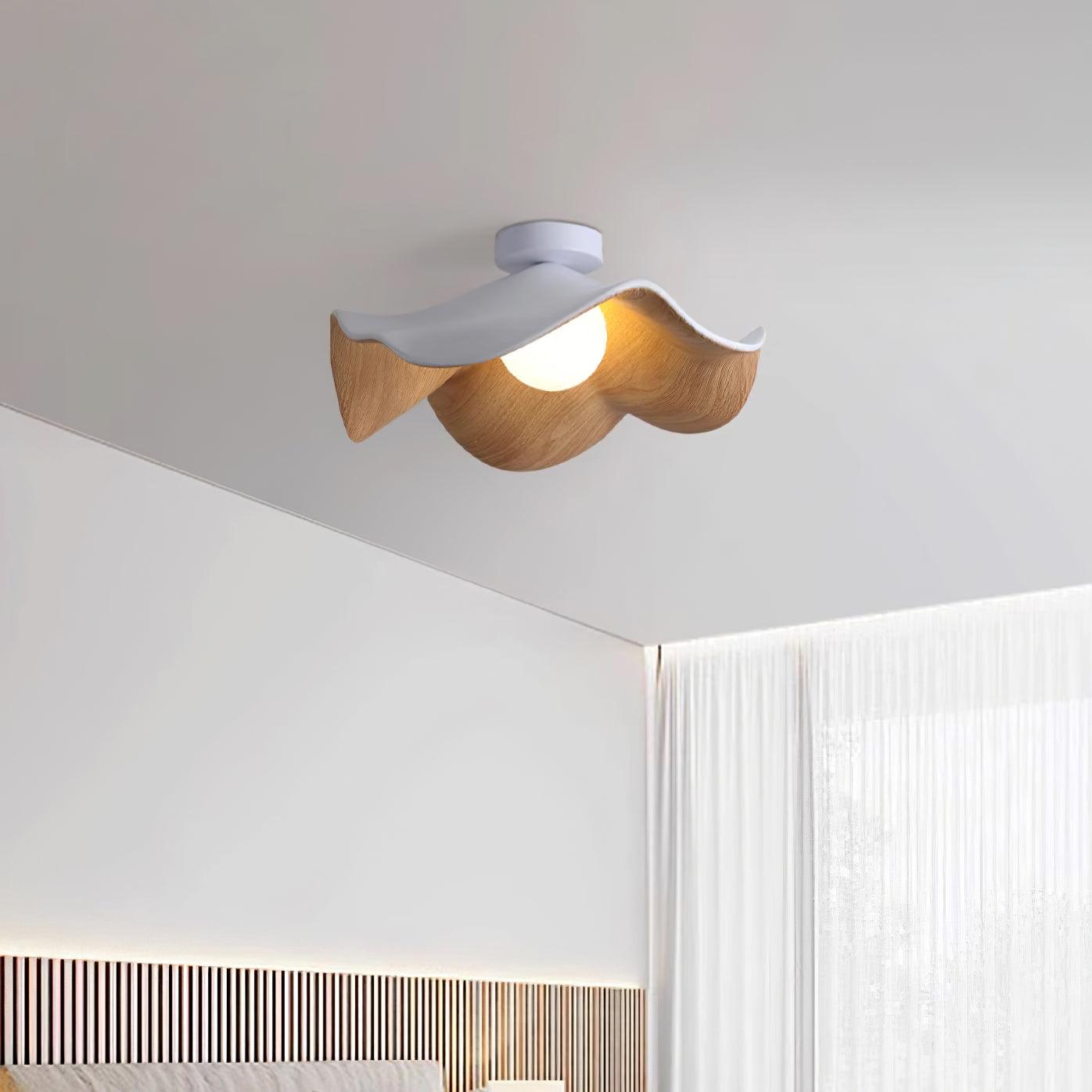 Lampada da soffitto moderna design scultoreo ispirato al legno